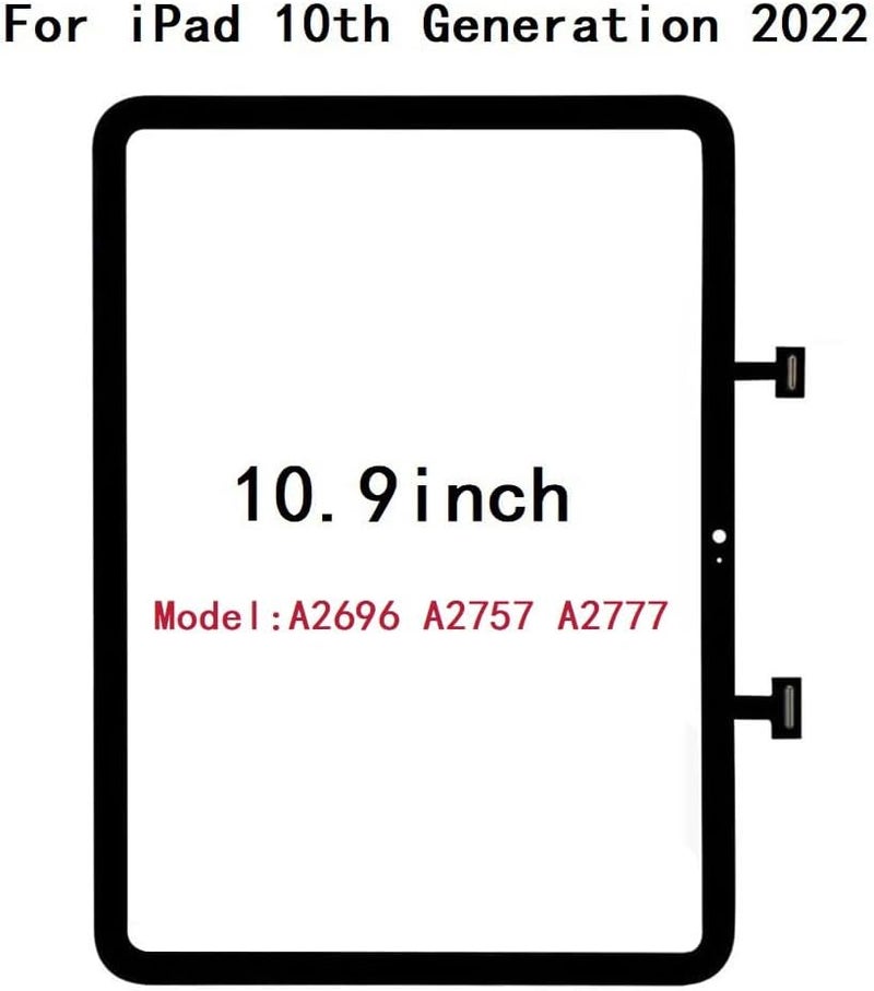 Zentop for iPad 10 10th Generation Screen Replacement Touch Digitizer Glass 10.9" 2022,for 10th Gen A2696 A2757 A2777 with Pre-Installed Adhesive,Tool Repair Kit - Image 2